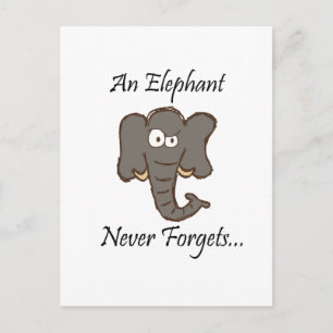 Elephants vergeten nooit briefkaart