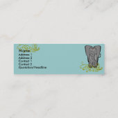 Elephants vergeten nooit mini visitekaartje (Achterkant)
