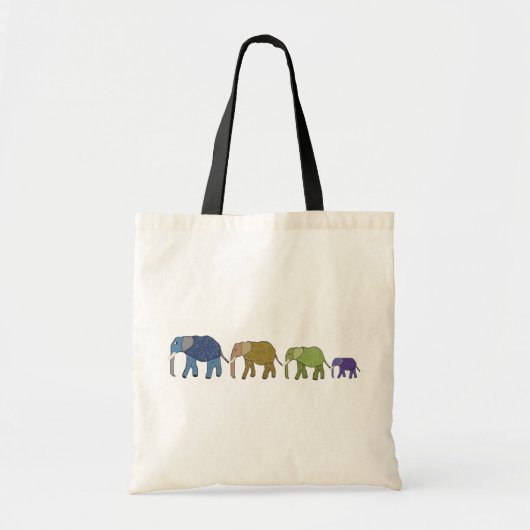 Elephants vergeten nooit tote bag (Voorkant)