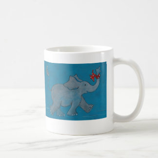 Elephants vergeten nooit (turquoise) koffiemok