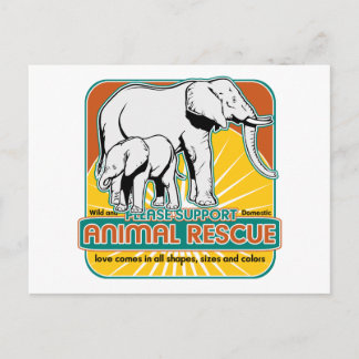 Elephants voor dierenredding briefkaart