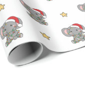 Elephants voor kerstwinterdieren cadeaupapier (Rol Hoek)