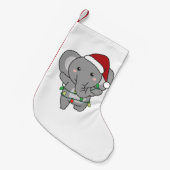 Elephants voor kerstwinterdieren kleine kerstsok (Voorkant (Hangend))