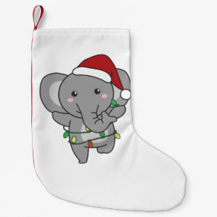 Elephants voor kerstwinterdieren kleine kerstsok
