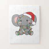 Elephants voor kerstwinterdieren legpuzzel (Verticaal)