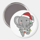 Elephants voor kerstwinterdieren magneet (Voorkant / Achterkant)