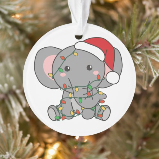 Elephants voor kerstwinterdieren ornament (Boom)