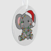 Elephants voor kerstwinterdieren ornament (voorkant)