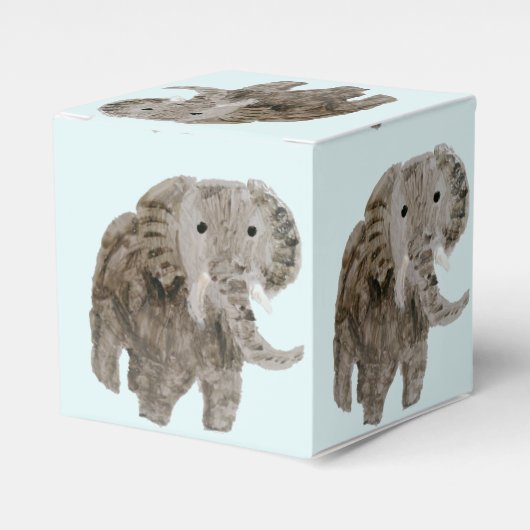 Elephants voor Wilde Kunst Aangepaste kleur Bedankdoosjes (Voorkant Zijde)