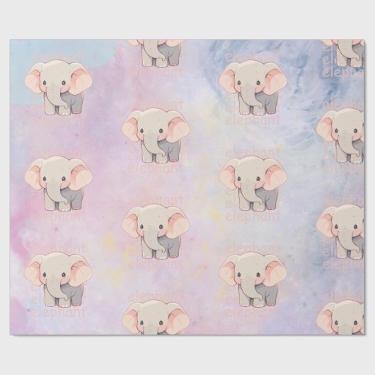 #Elephant's Wrapping Paper Cadeaupapier (Vlak)