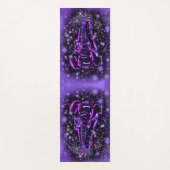 Elephants Yoga Mat loopt bij Paarse Starry Nigh (Voorkant)