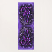 Elephants Yoga Mat loopt bij Paarse Starry Nigh (Achterkant)