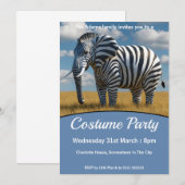 Elephant's Zebra Vermomming Kostuumfeest Kaart (Voorkant / Achterkant)