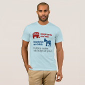 ELEPHANTS ZIJN ROOD. DONKEYS ZIJN BLAUW. T-SHIRT (Voorkant volledig)