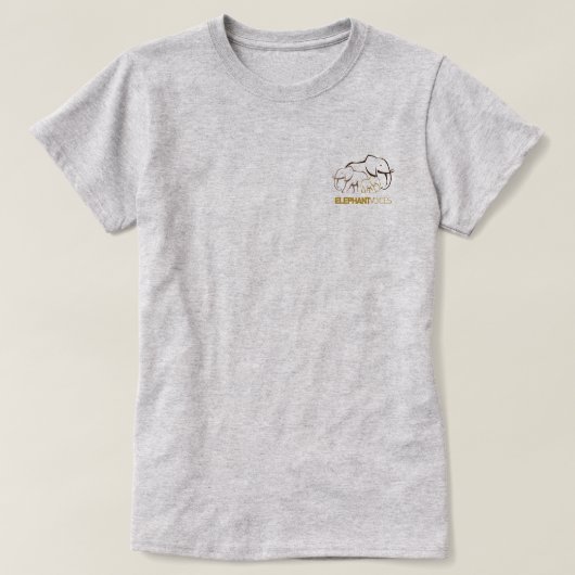 ElephantVoices Logo Back T-shirt (grijs) (Design voorkant)