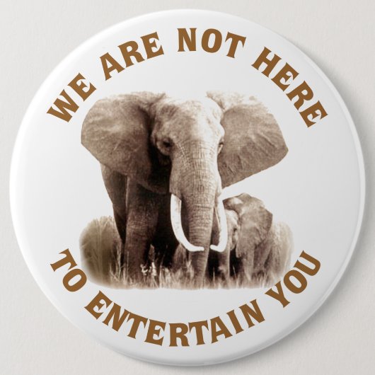 Elephats Deserve Respect Ronde Button 6,0 Cm (Voorkant)