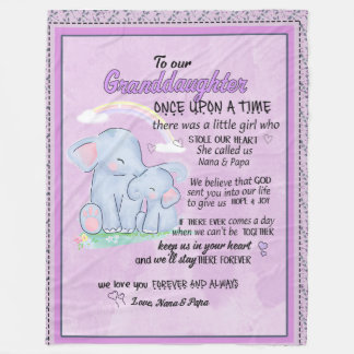 Elephin voor onze kleindochter houdt eeuwig van je fleece deken