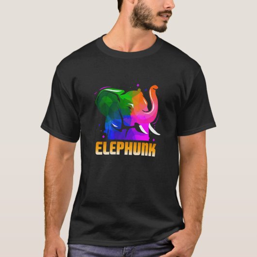 ELEPHUNK Geweldige Retro Punk Cadeau T-shirt (Voorkant)
