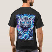Eletric Blue Lighting Tiger T-Shirt Design (Achterkant)