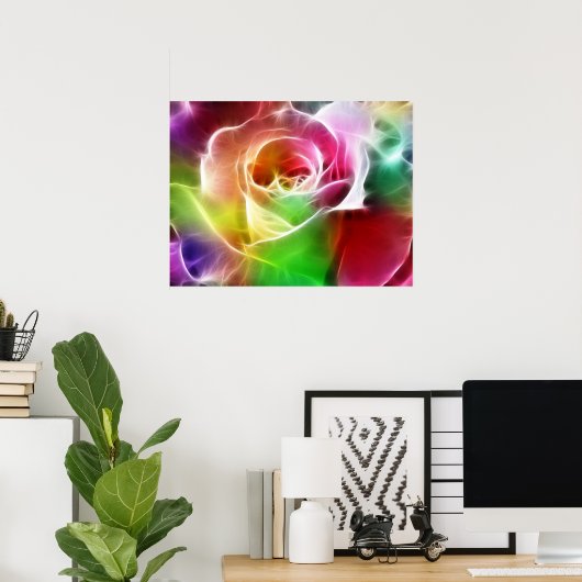 Eletrisch Roos Poster (Thuiskantoor)