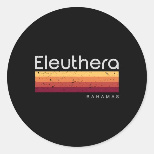 Eleuthera Bahamas Ronde Sticker (Voorkant)