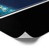 Eleuthera Bahama's van ruimtesatellietkaart Poster (Hoek)