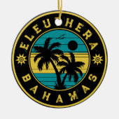 Eleuthera Island Bahama's Palmboom Souvenirs Keramisch Ornament (Voorkant)