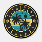 Eleuthera Island Bahama's Palmboom Souvenirs Magneet (Voorkant)