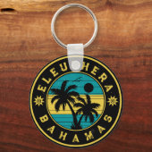 Eleuthera Island Bahama's Palmboom Souvenirs Sleutelhanger (Voorkant)