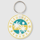 Eleuthera Island Bahama's Palmboom Souvenirs Sleutelhanger (Achterkant)