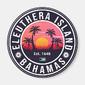 Eleuthera Island Bahamas  Souvenirs 60 s Magneet (Voorkant)