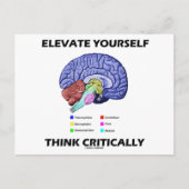 Elevate jezelf denk kritisch over brainy Advice Briefkaart (Voorkant)