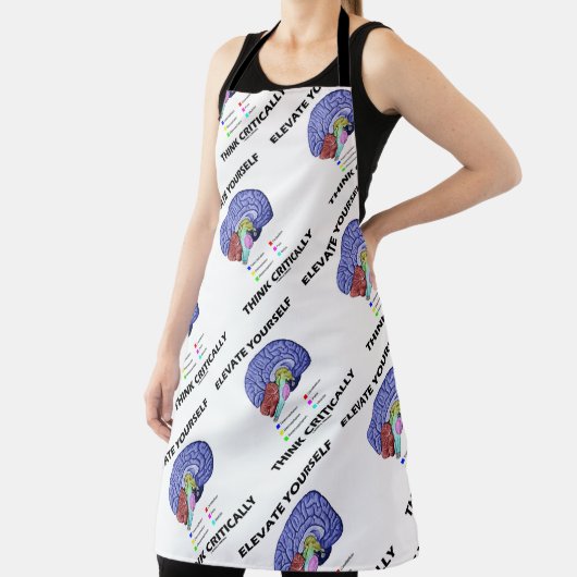 Elevate jezelf denk kritisch over brainy Advice Schort (Insitu)