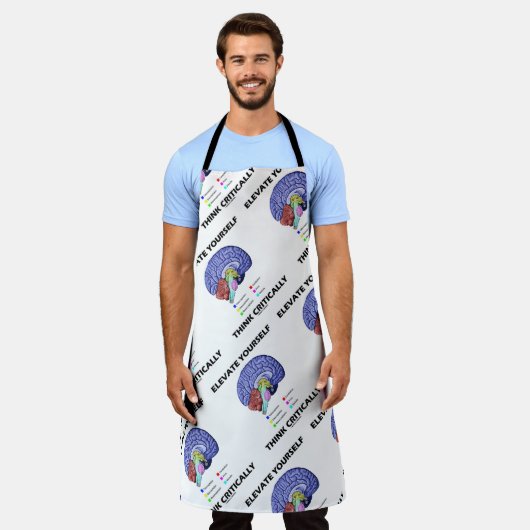 Elevate jezelf denk kritisch over brainy Advice Schort (Gedragen)