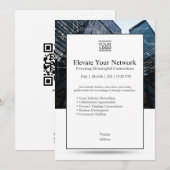 Elevate Your Network Invition Template Kaart (Voorkant / Achterkant)