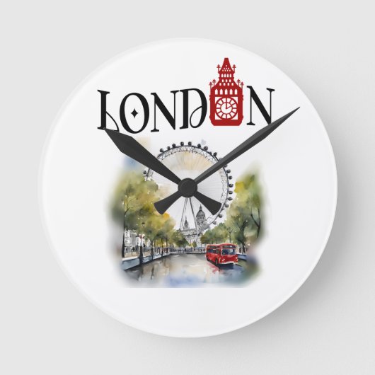Elevate Your Space with London's Iconic Big Ben Ronde Klok (Voorkant)