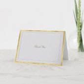 Elevated Gold Ivory Modern Classic Formal Wedding Bedankkaart (Voorkant)