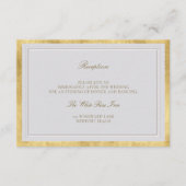 Elevated Ivory Gold Wedding Formal Reception Informatiekaartje (Voorkant)