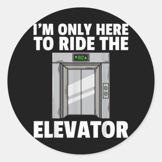 Elevator Buttons Mechanic Technician Ronde Sticker (Voorkant)