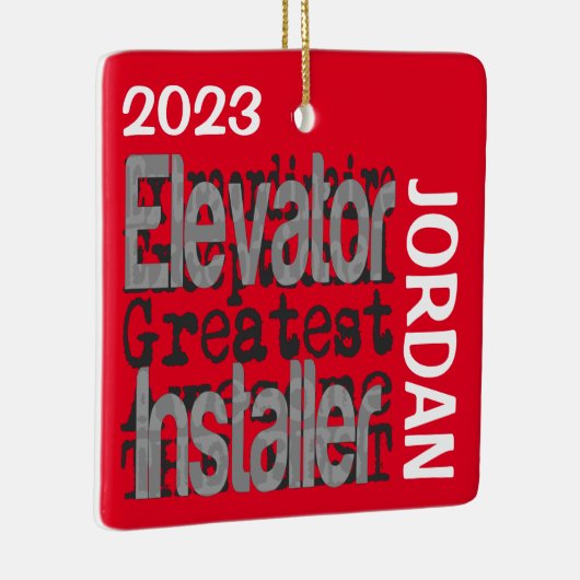 Elevator Installer Extraordinaire CUSTOM Keramisch Ornament (Rechts)