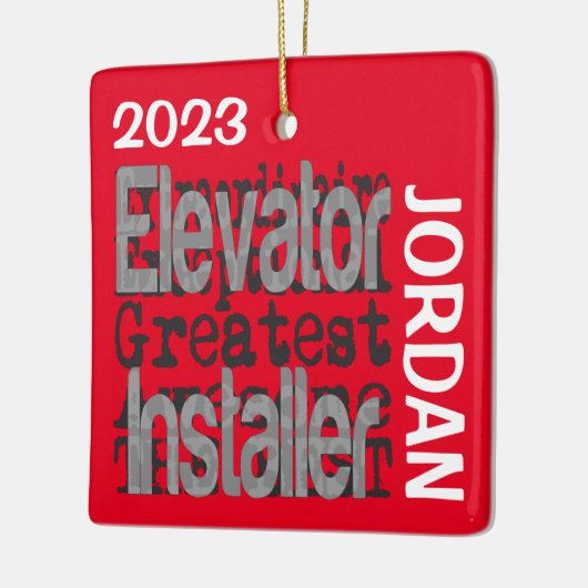 Elevator Installer Extraordinaire CUSTOM Keramisch Ornament (Links)
