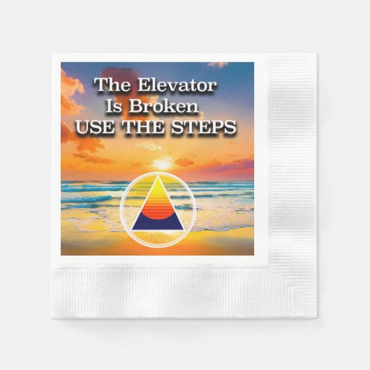 Elevator Is Broken Recovery Slogan Sunrise Servet (Voorkant)