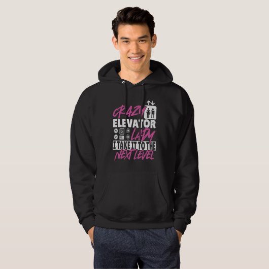 Elevator Lady Next Level Hoodie (Voorkant volledig)