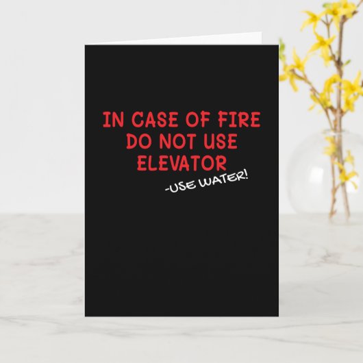 Elevator Lift In Case Of Fire Kaart (Gele Bloem)