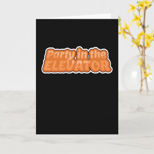 Elevator Lift Party In The Elevator Kaart (Gele Bloem)