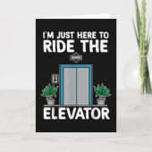 Elevator Mechanic Engineer Funny Elevators Lovers Kaart (Voorkant)
