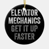 Elevator Mechanic Keramisch Ornament (Voorkant)