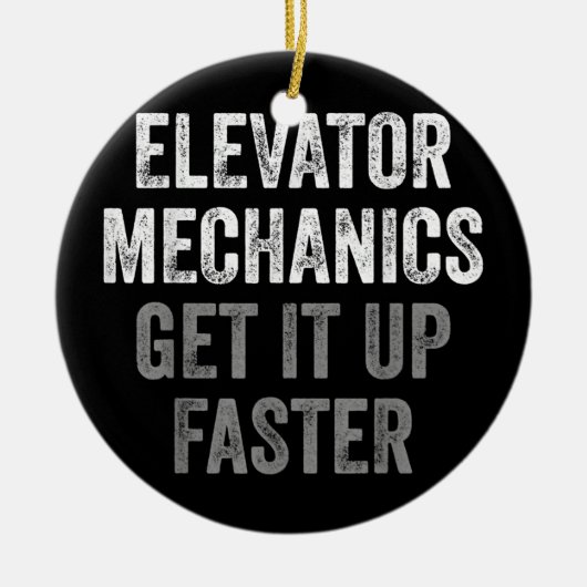 Elevator Mechanic Keramisch Ornament (Voorkant)