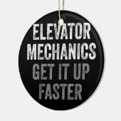 Elevator Mechanic Keramisch Ornament (Links)