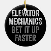 Elevator Mechanic Keramisch Ornament (Achterkant)